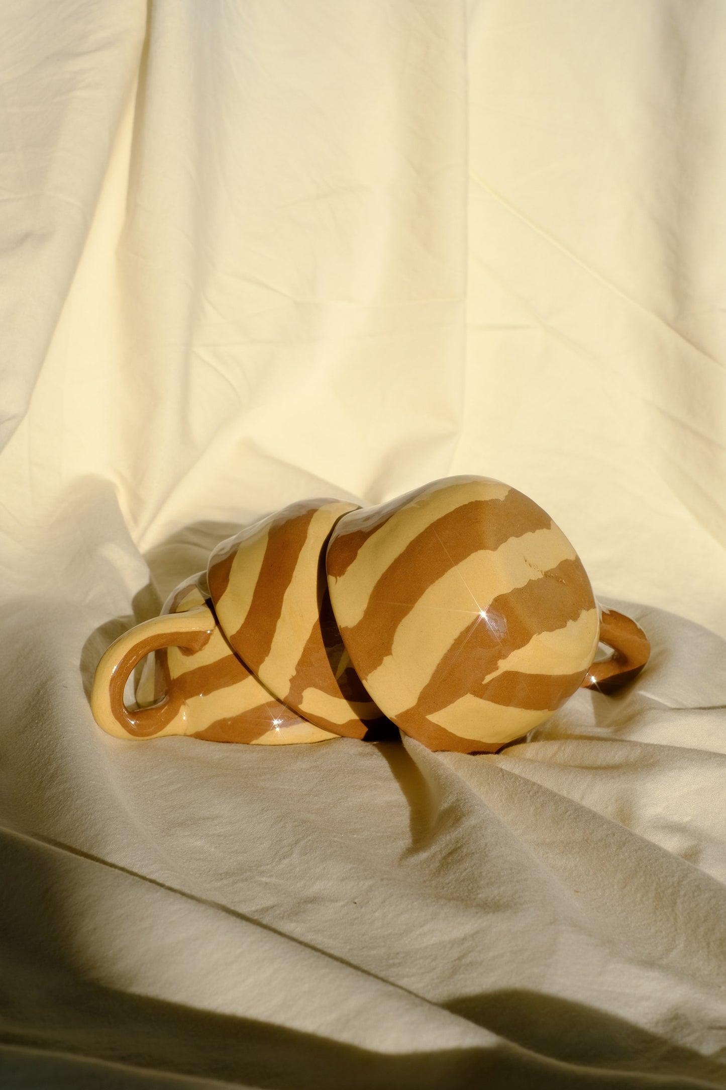 Pollygarden | Stripe Ginger Latte Mug