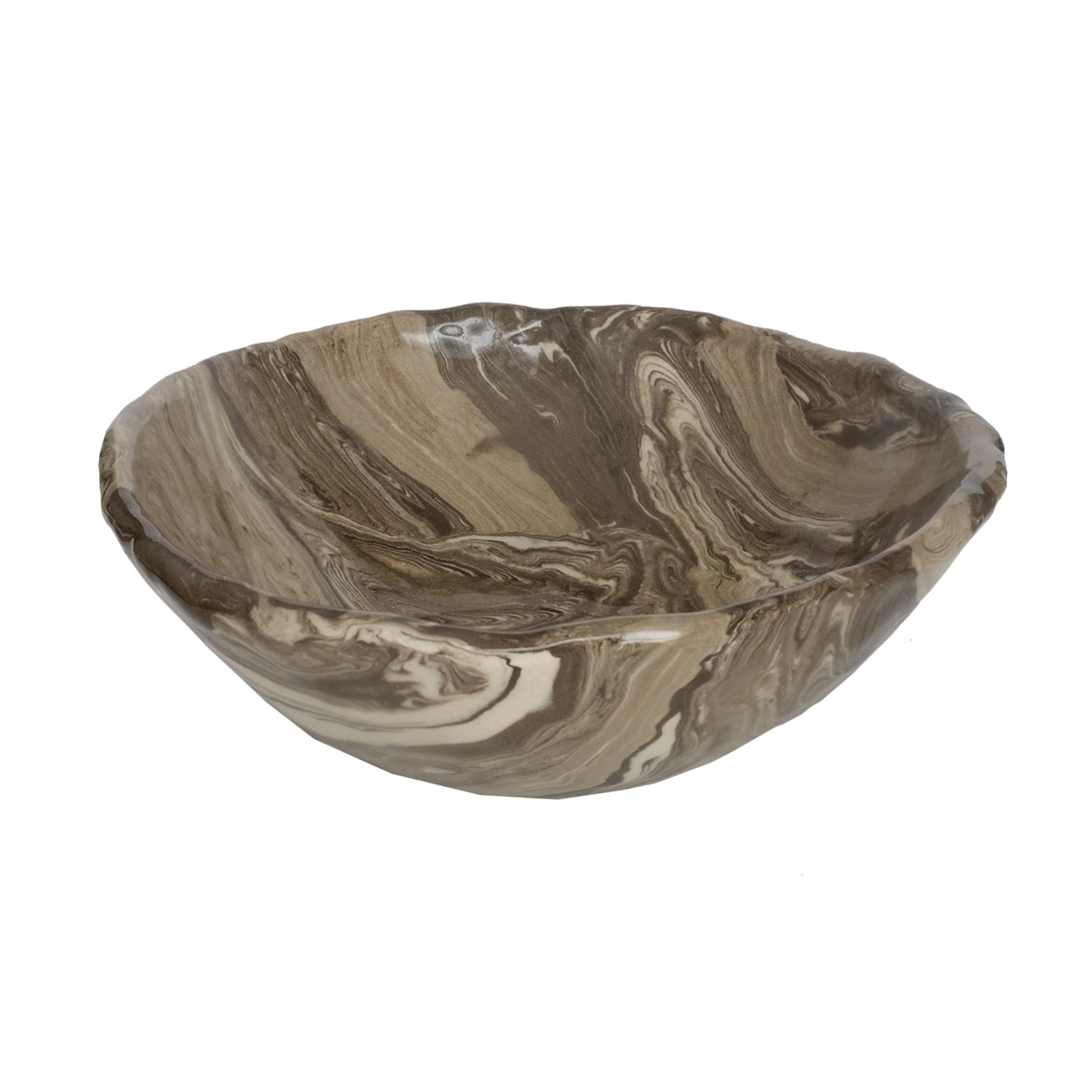 Pollygarden | Dark Brown Marble Bowl