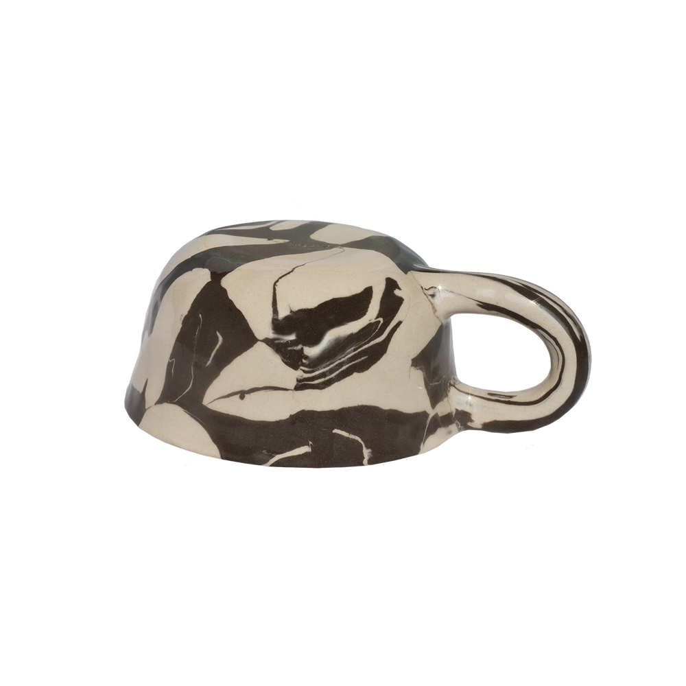 Pollygarden | Black Marble Latte Mug