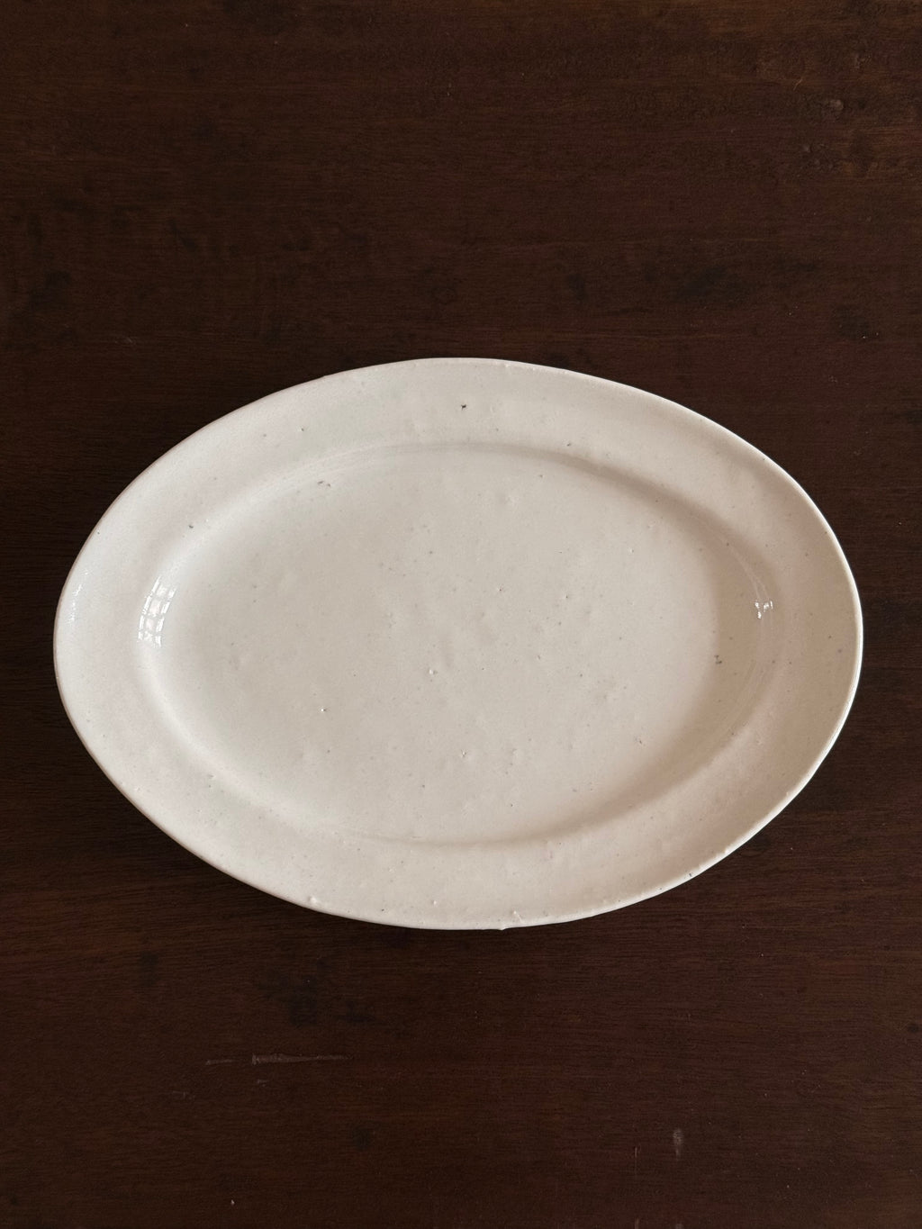 Tatsuhiko Kawai | White Glaze Oval Rim Plate