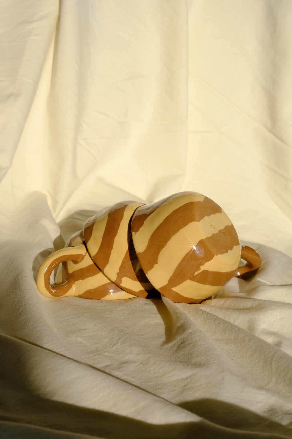 Pollygarden | Stripe Ginger Latte Mug