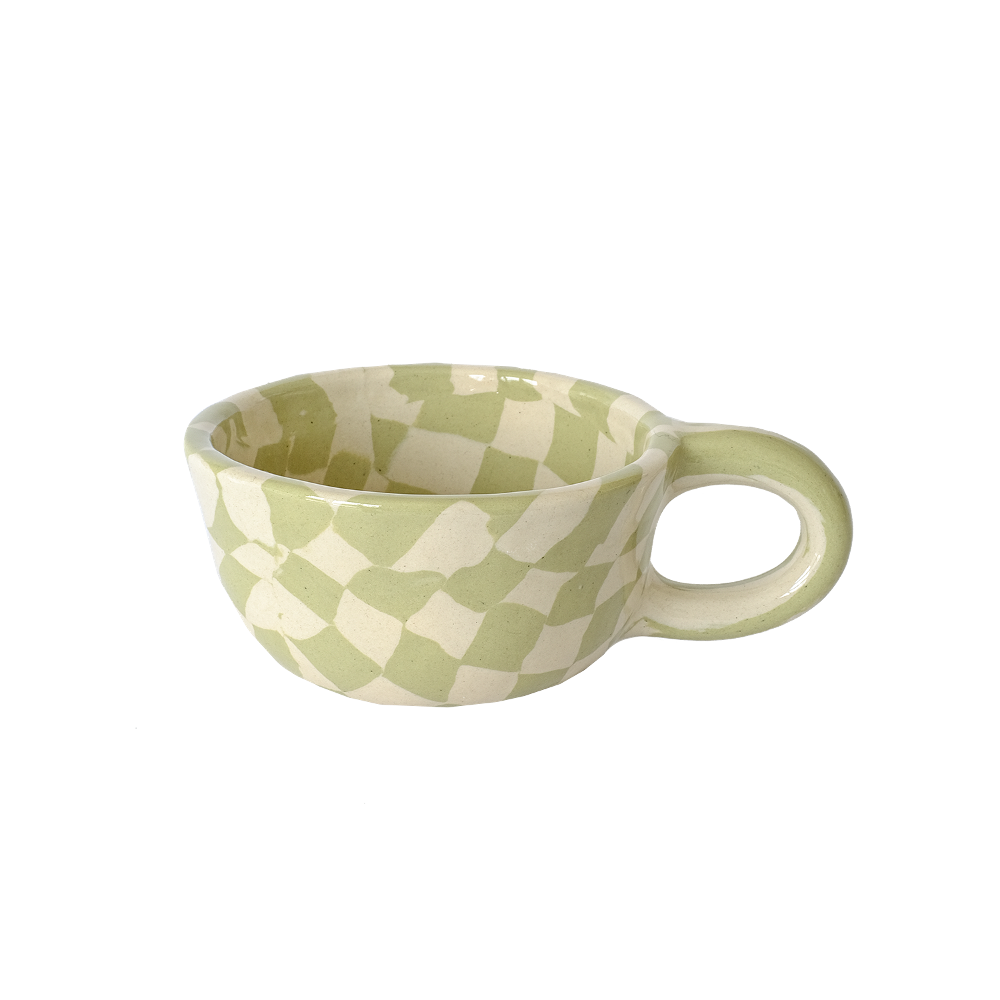 Pollygarden | Check Apple Latte Mug