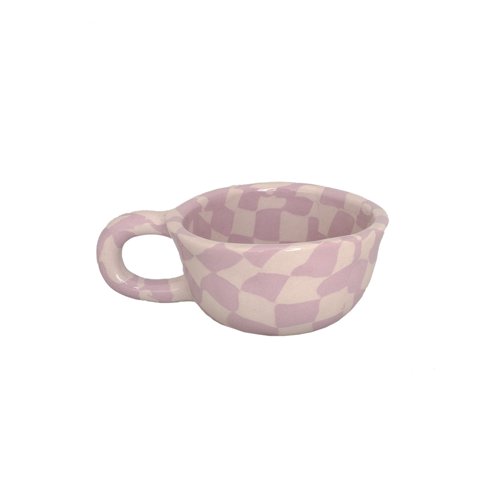 Pollygarden | Check Lavender Latte Mug