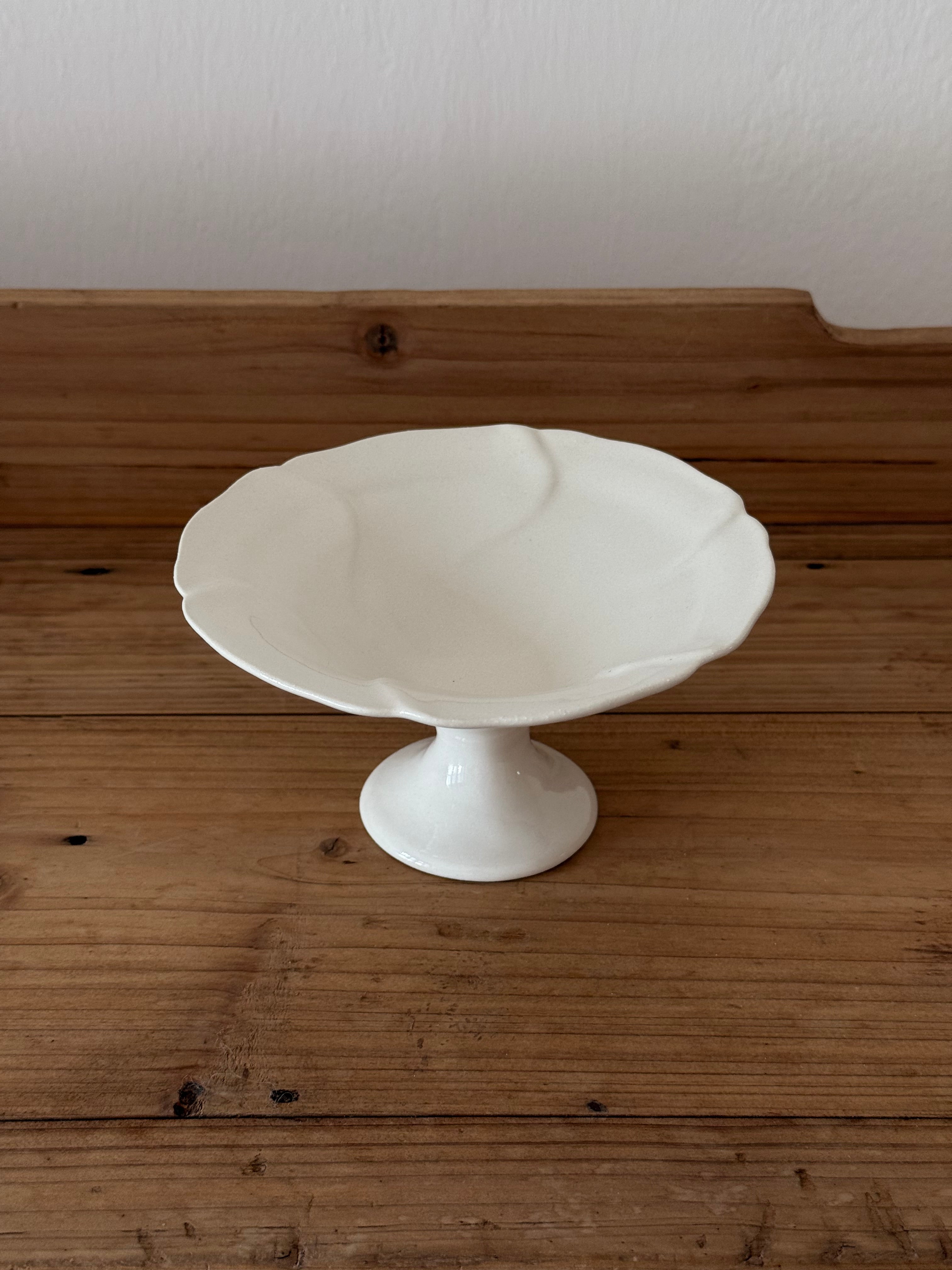 Tatsuhiko Kawai | White Glaze Footed Plate