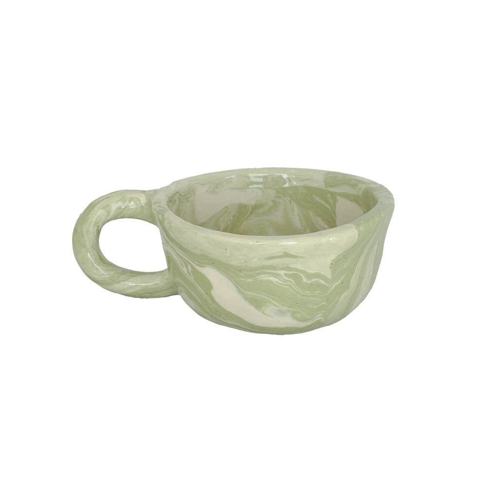 Pollygarden | Marble Sage Latte Mug