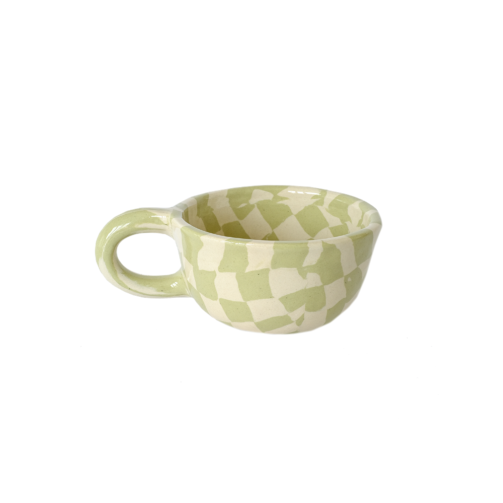 Pollygarden | Check Apple Latte Mug