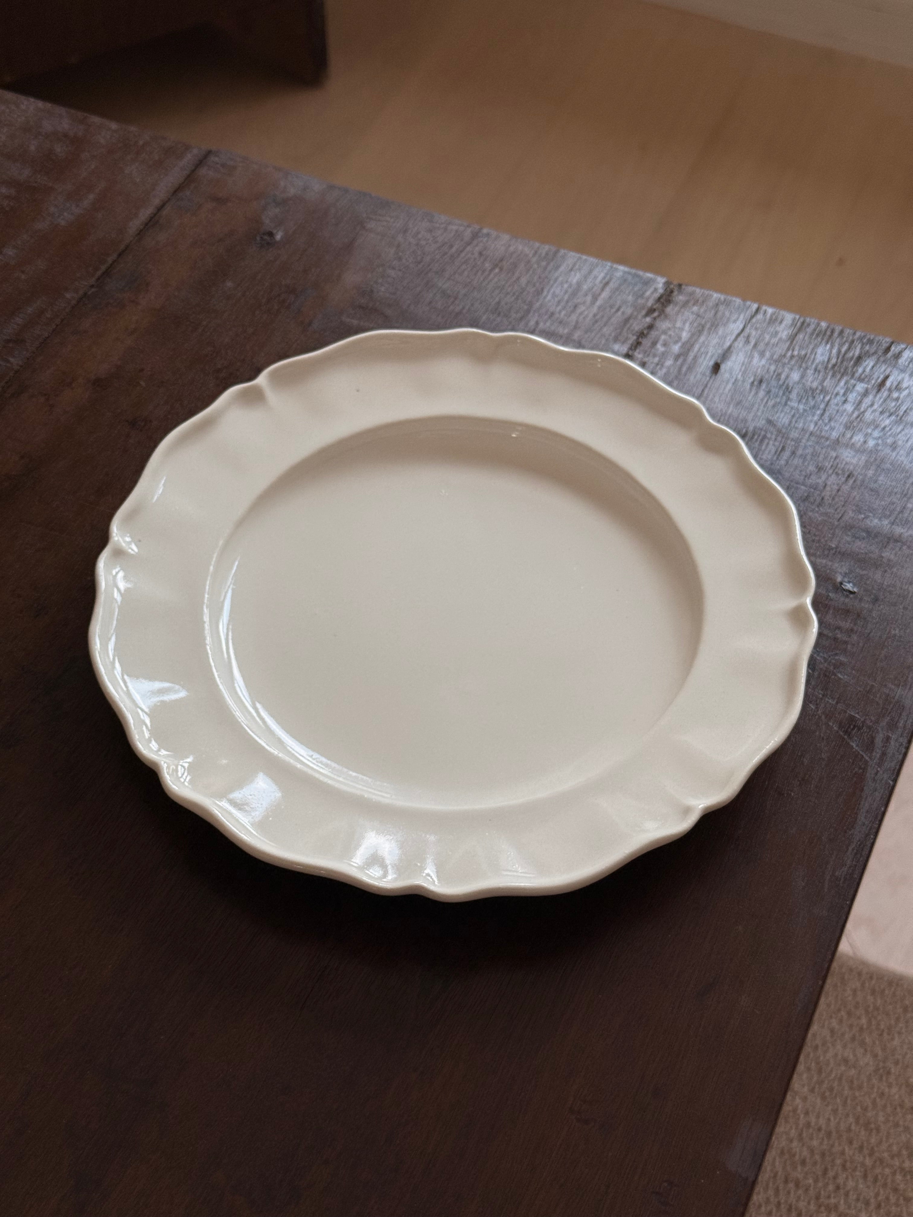 Tatsuhiko Kawai | White Glaze Round Flat Plate