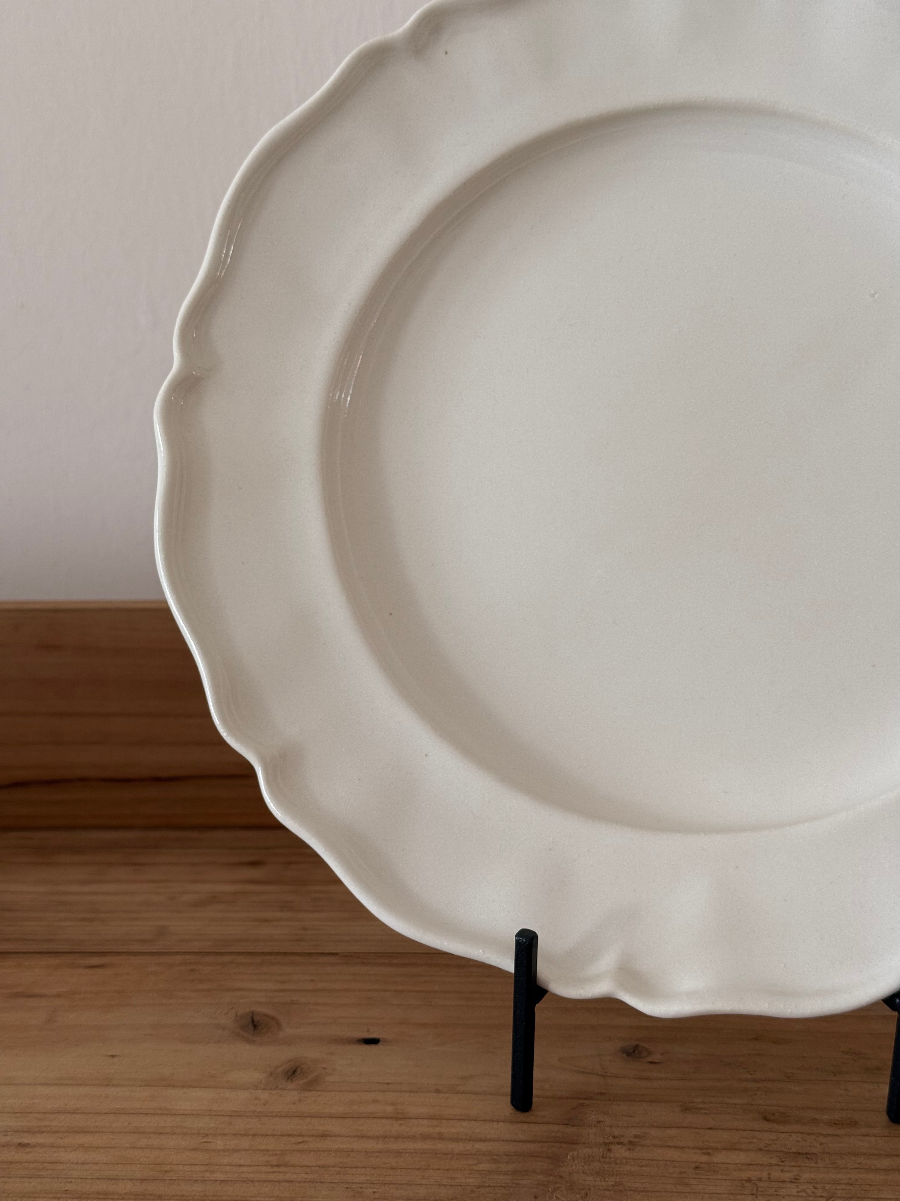 Tatsuhiko Kawai | White Glaze Round Flat Plate