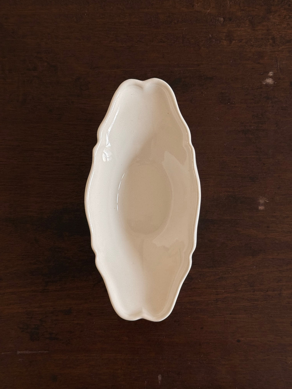 Tatsuhiko Kawai | White Glaze Oval Small Plate