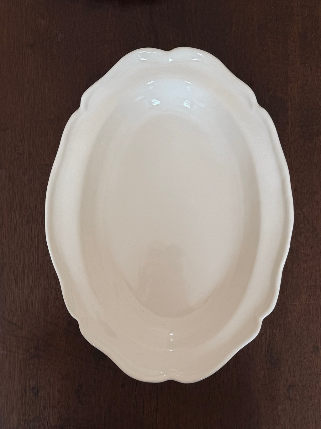 Tatsuhiko Kawai | White Glaze Oval Large Plate