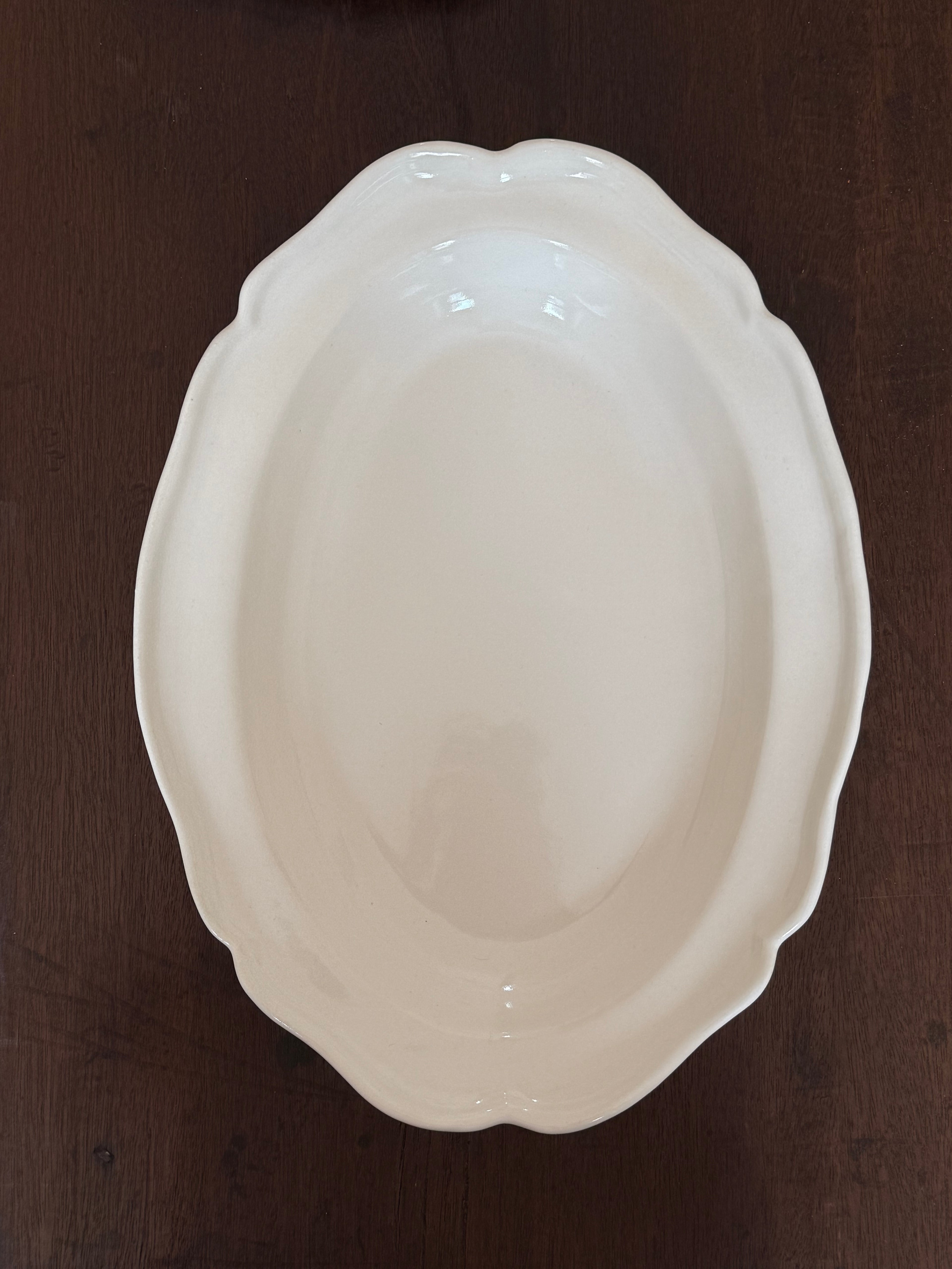 Tatsuhiko Kawai | White Glaze Oval Large Plate