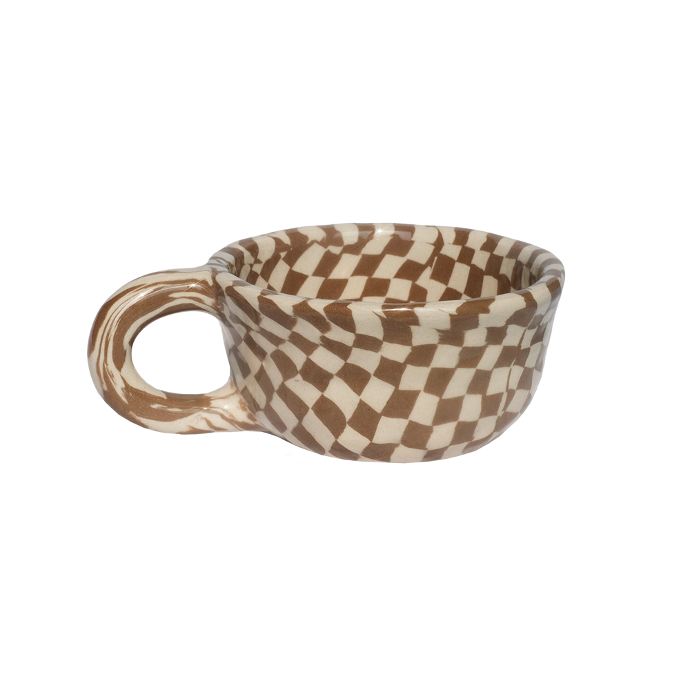 Pollygarden | Check Choco Latte Mug