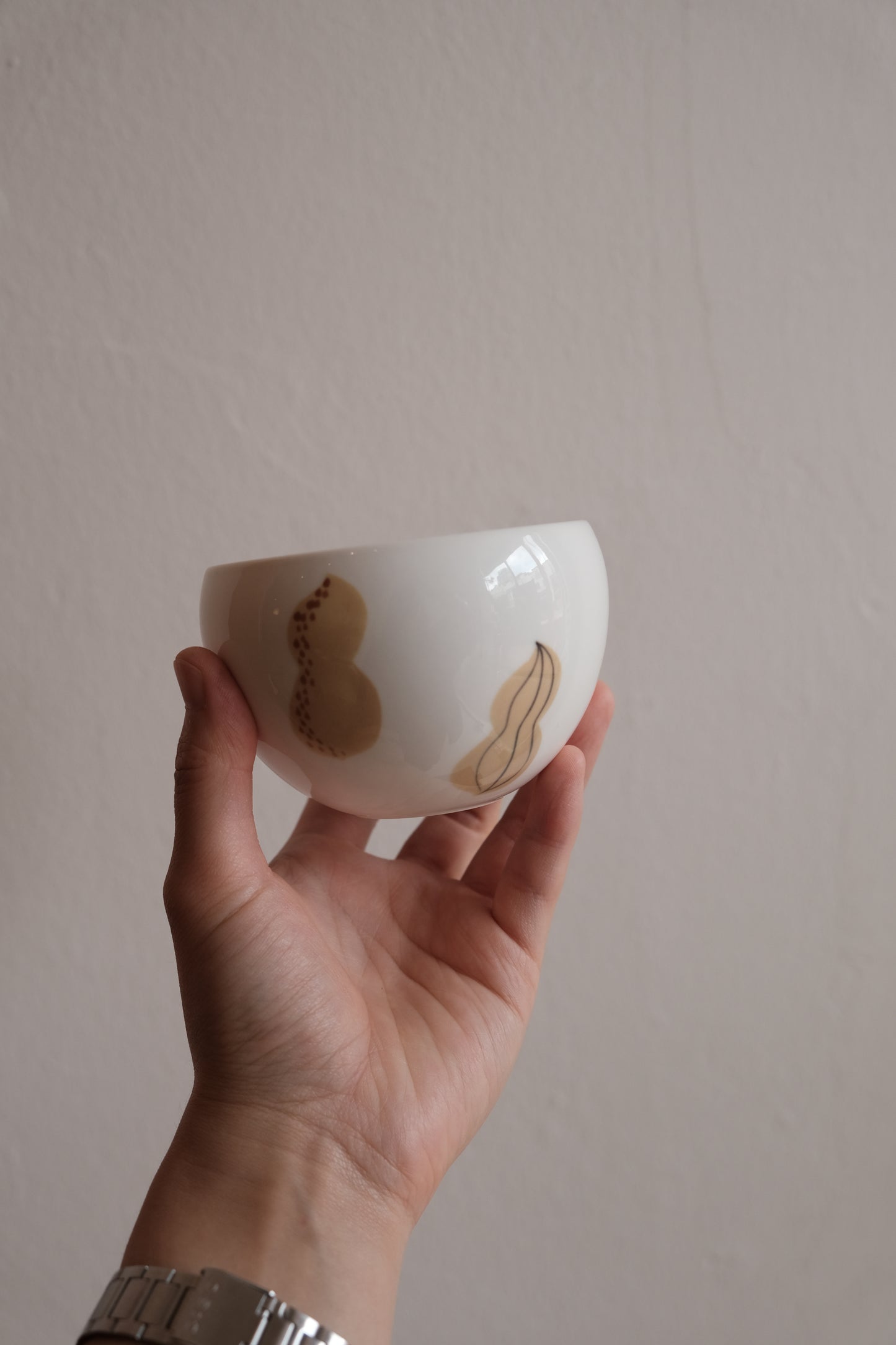 叶子手作 Yezi | 好柿花生 Glossy Hand-painted Ceramic Cup