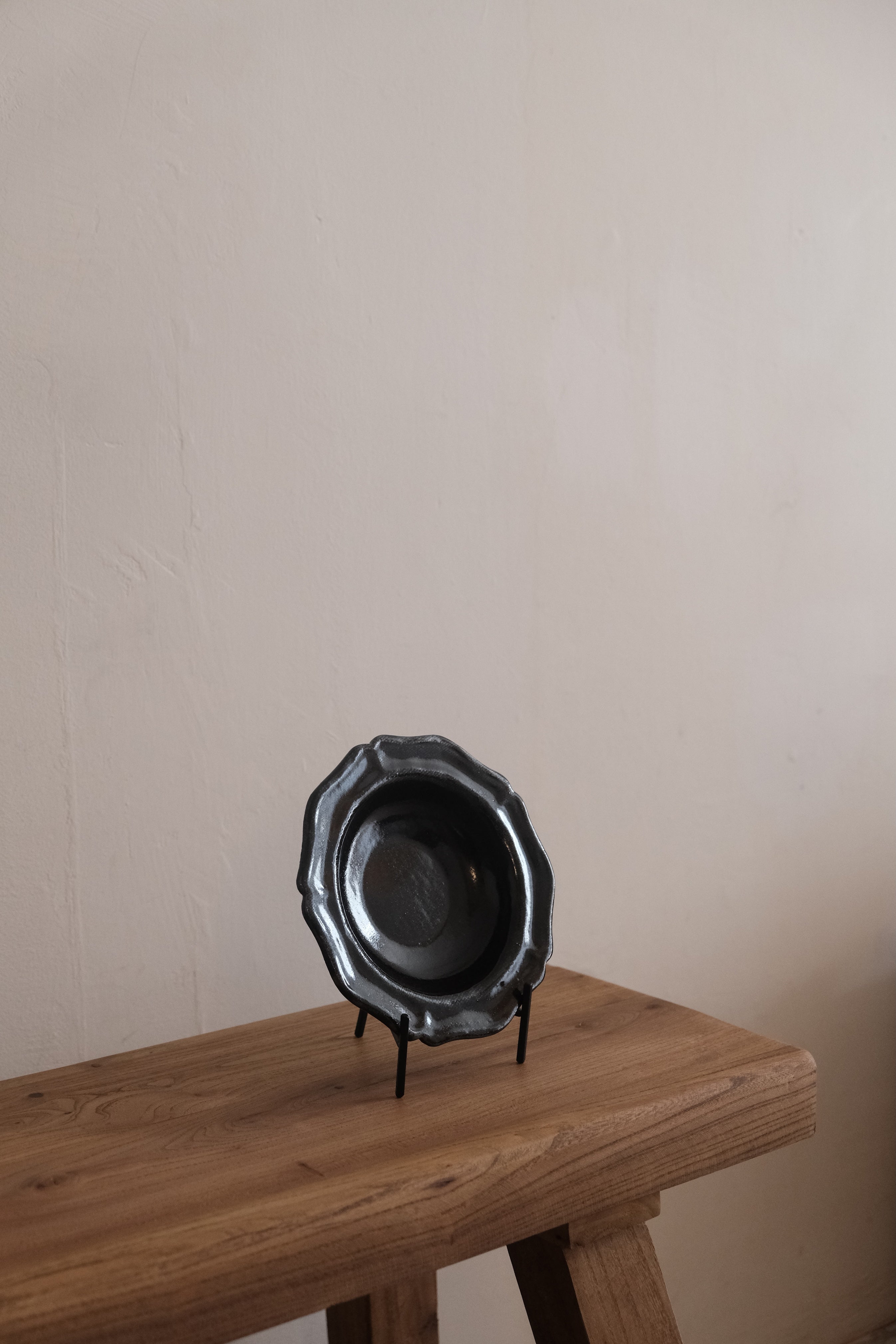 Chang Liang | Handmade Black Glazed Plate