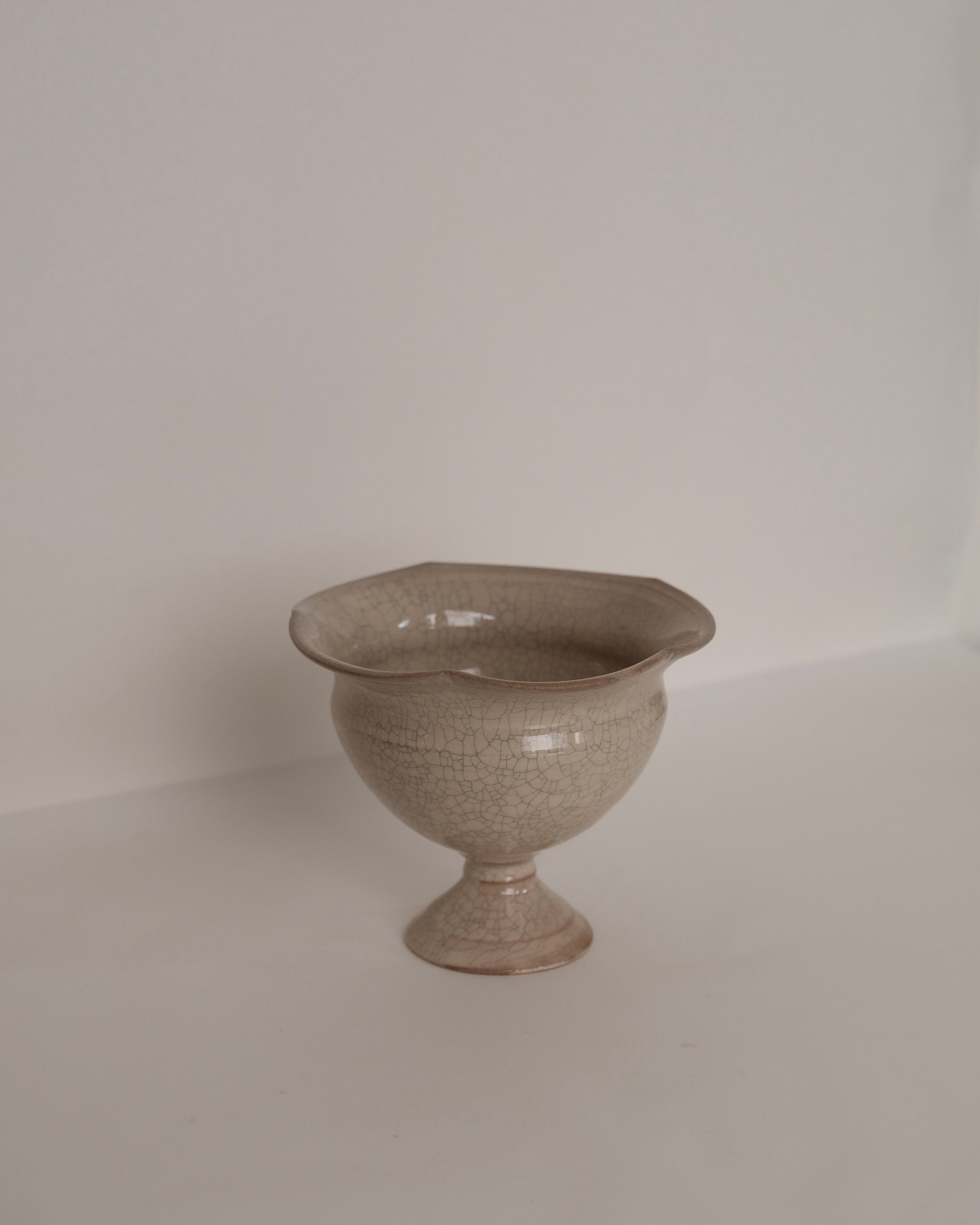 Fuminari Araga | Crackled Kohiki Rinka Footed Plate