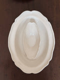 Tatsuhiko Kawai | White Glaze Oval Large Plate