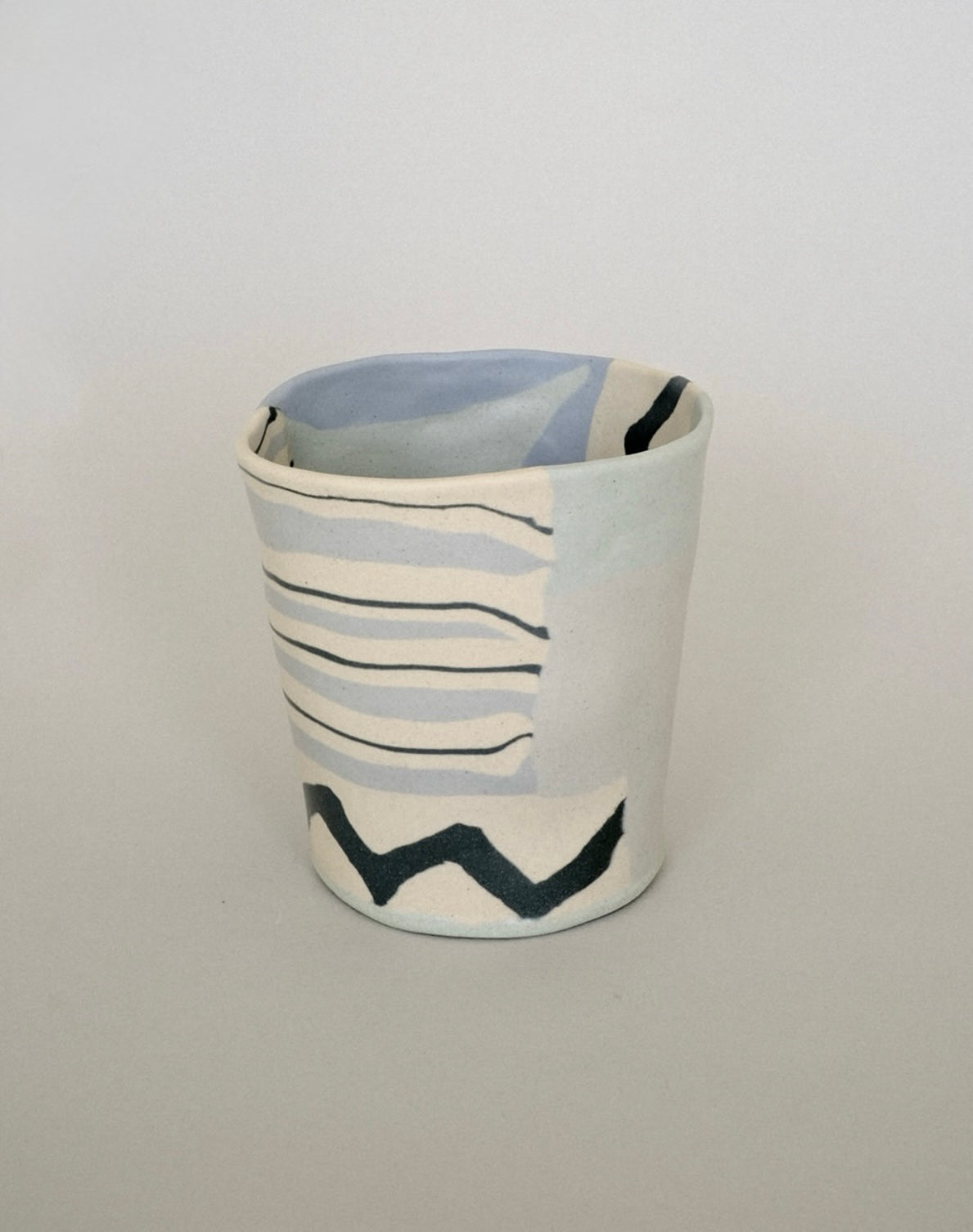 Pollygarden | Tumbler Blue Zigzag