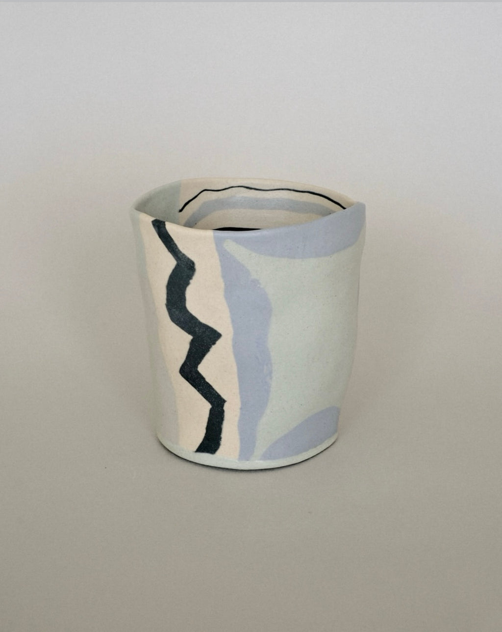 Pollygarden | Tumbler Blue Zigzag