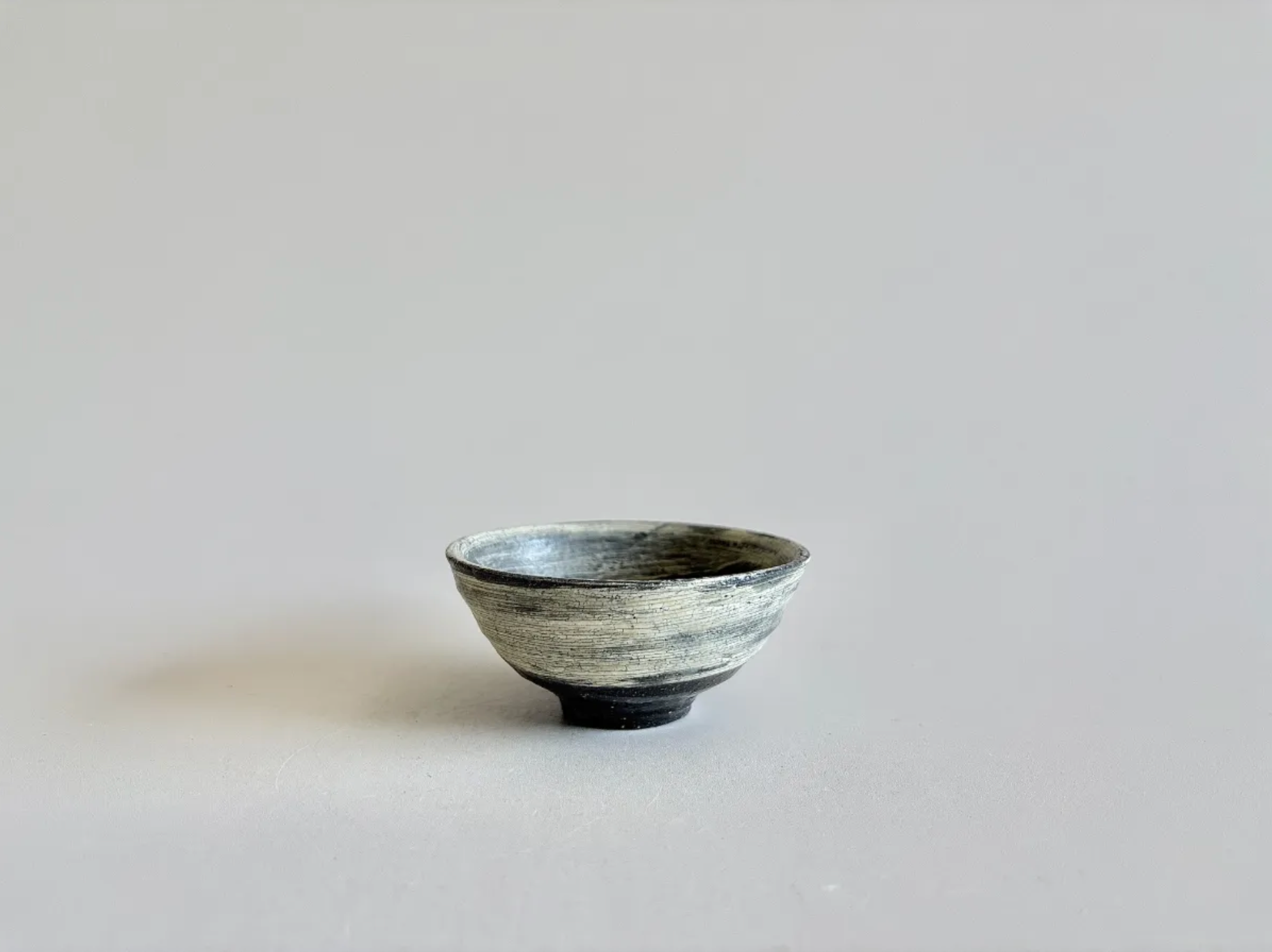 Atsushi Ogata | Black Brush Mark Slip Small Tea Cup