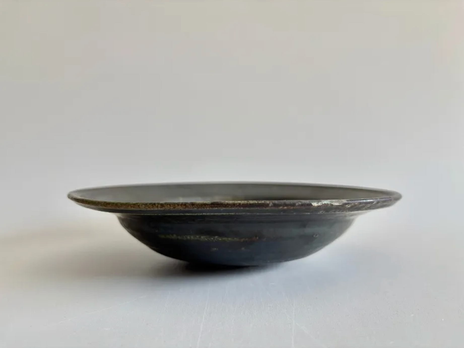 Atsushi Shimomura | Black Glaze Rim Plate