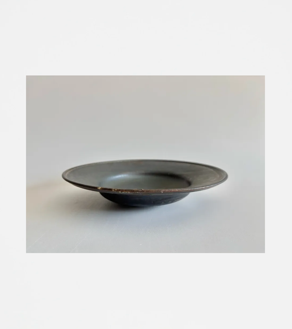Atsushi Shimomura | Black Glaze Rim Plate