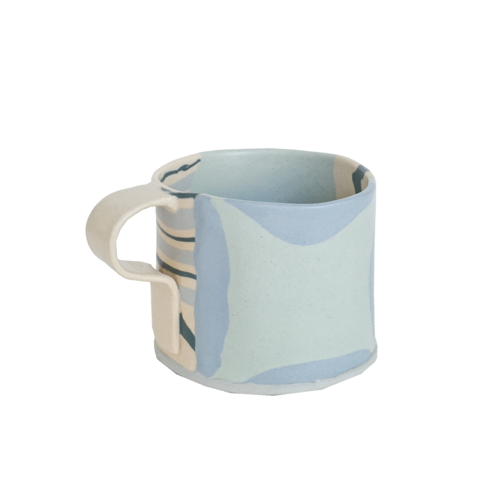 Pollygarden | Blue Zigzag Paper Mug