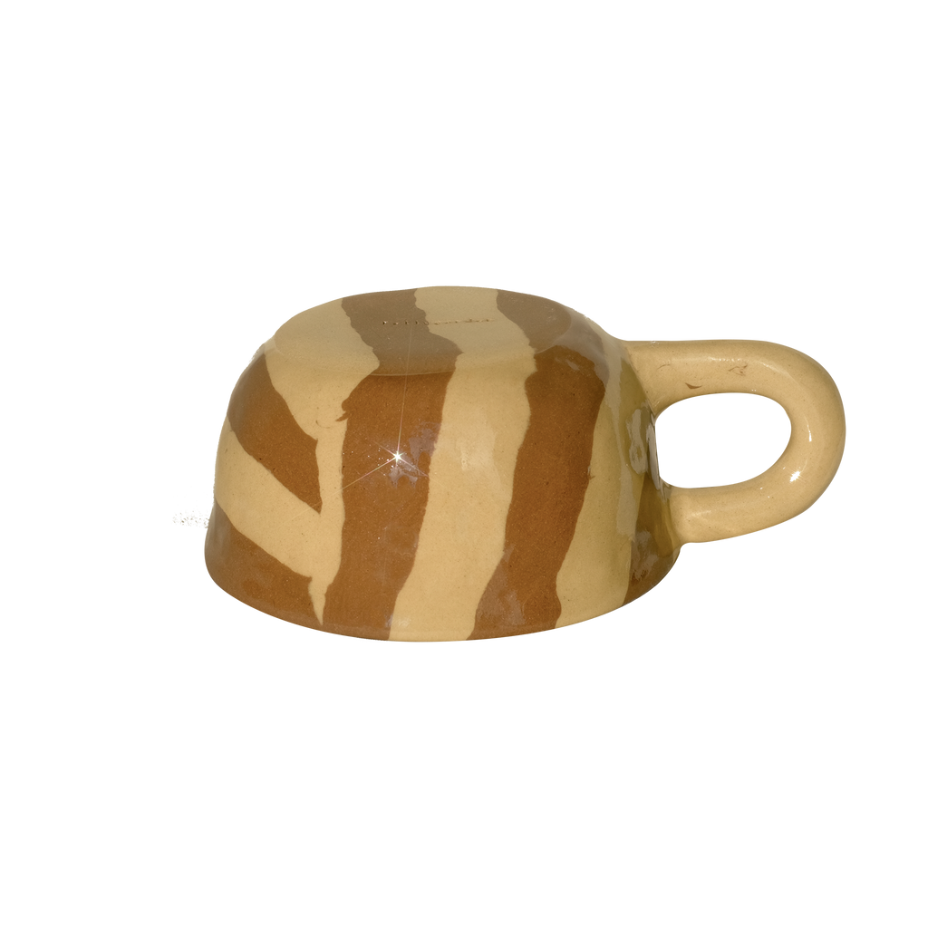 Pollygarden | Stripe Ginger Latte Mug