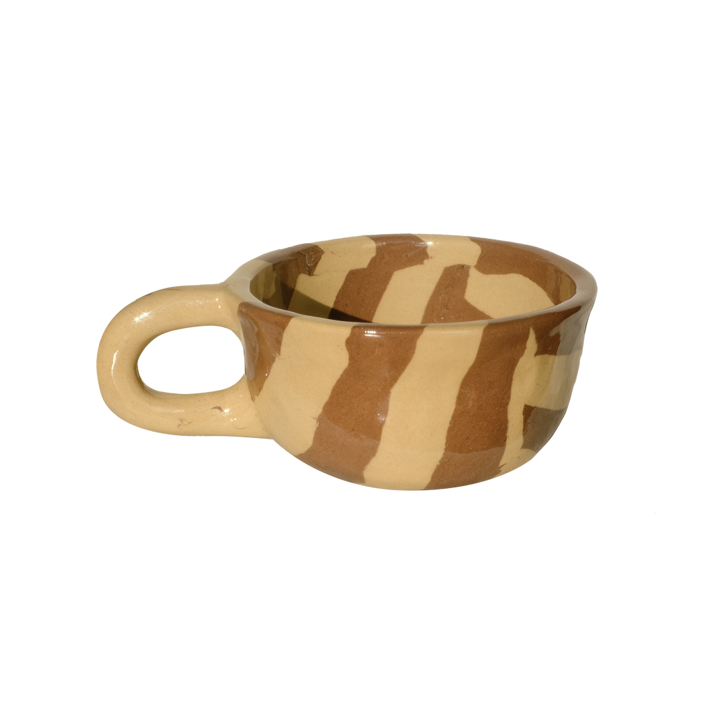 Pollygarden | Stripe Ginger Latte Mug