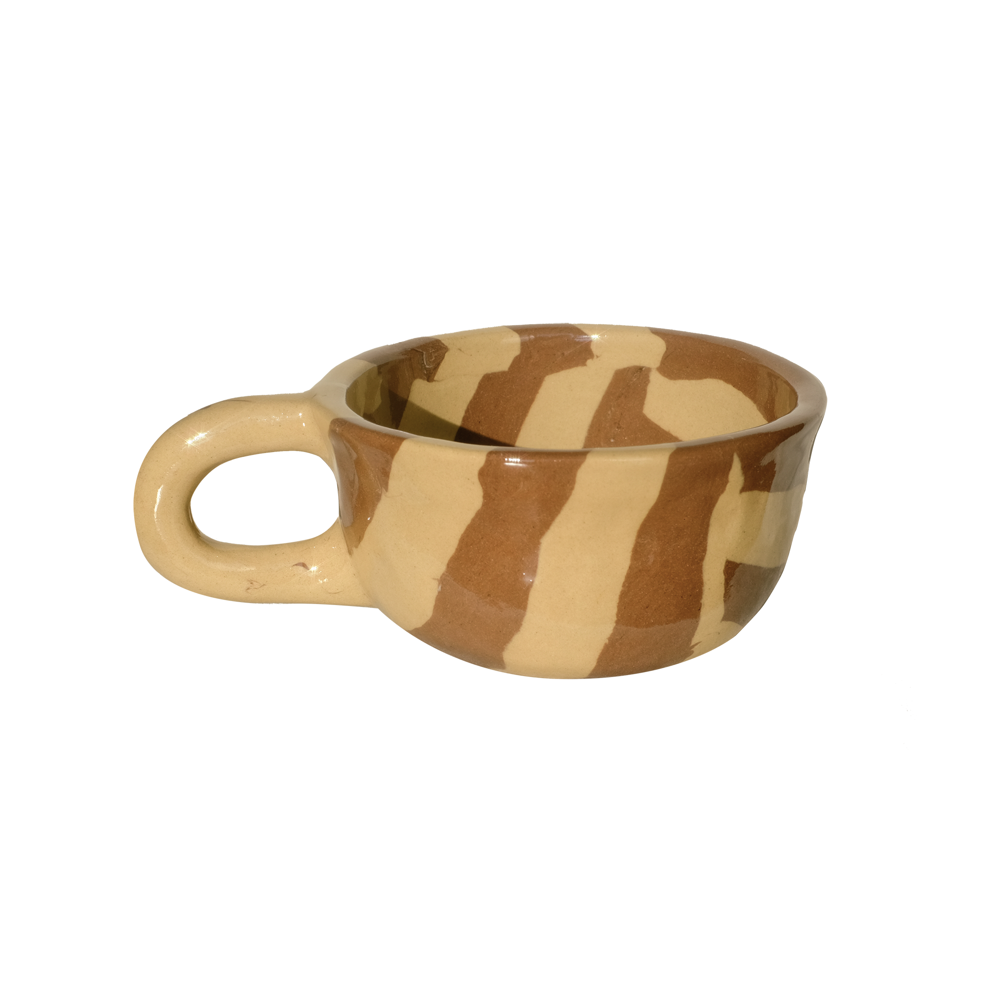 Pollygarden | Stripe Ginger Latte Mug