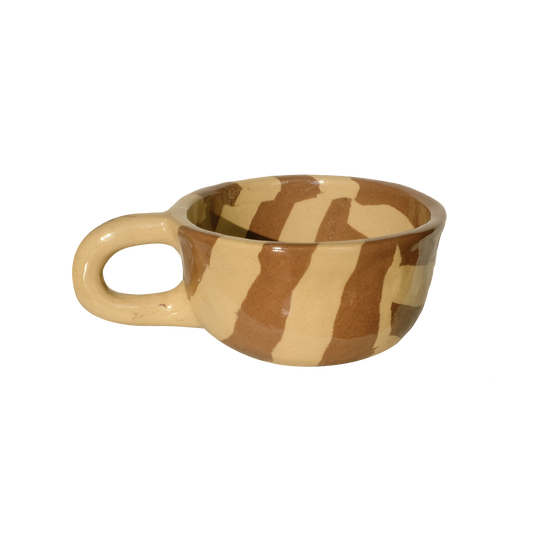 Pollygarden | Stripe Ginger Latte Mug