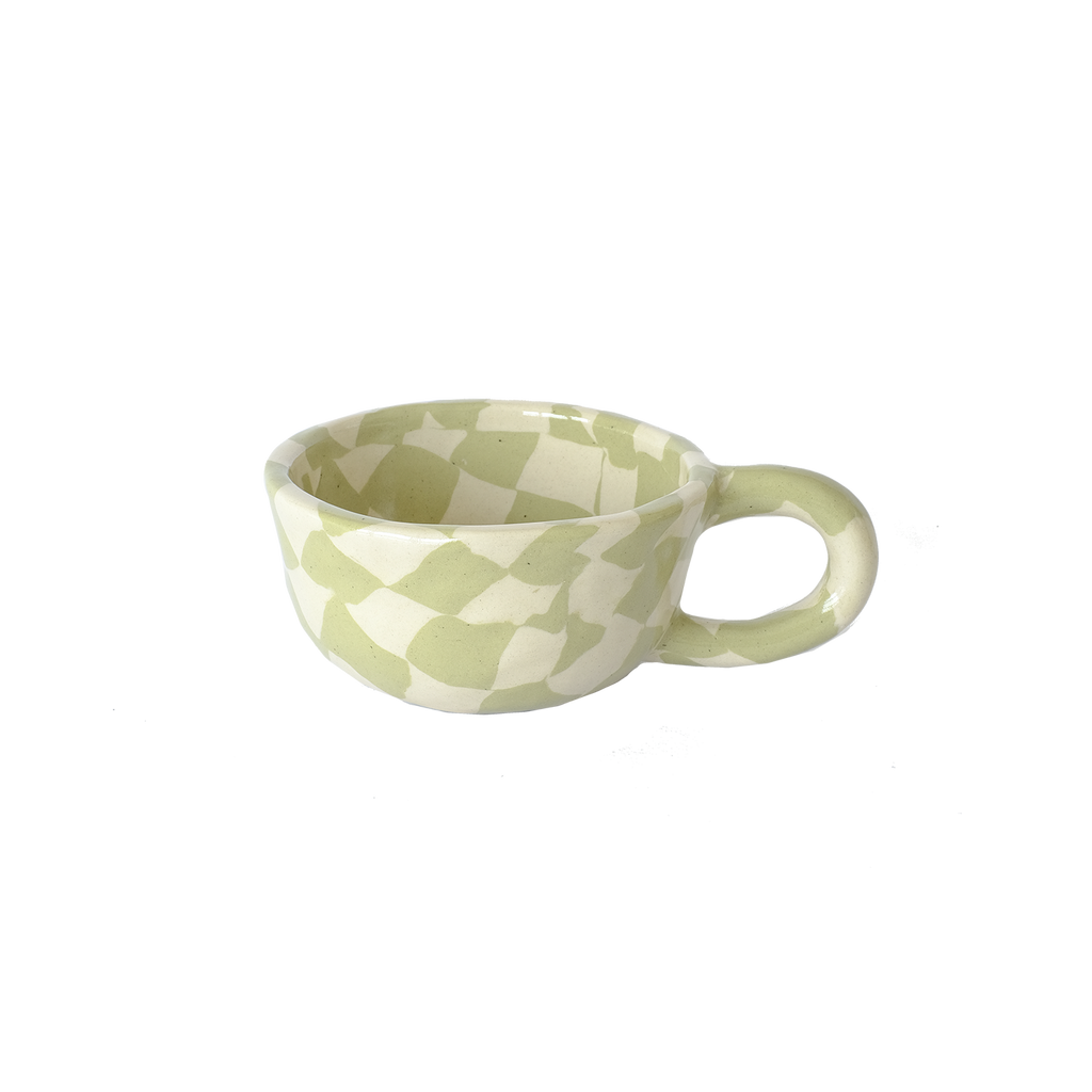 Pollygarden | Check Apple Latte Mug