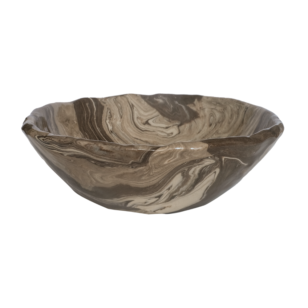 Pollygarden | Dark Brown Marble Bowl