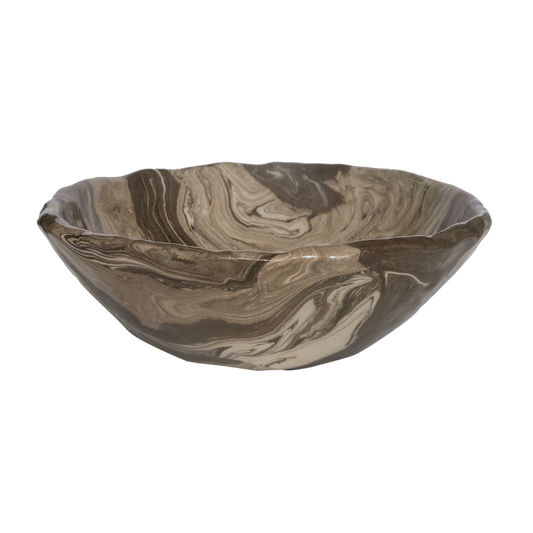 Pollygarden | Dark Brown Marble Bowl