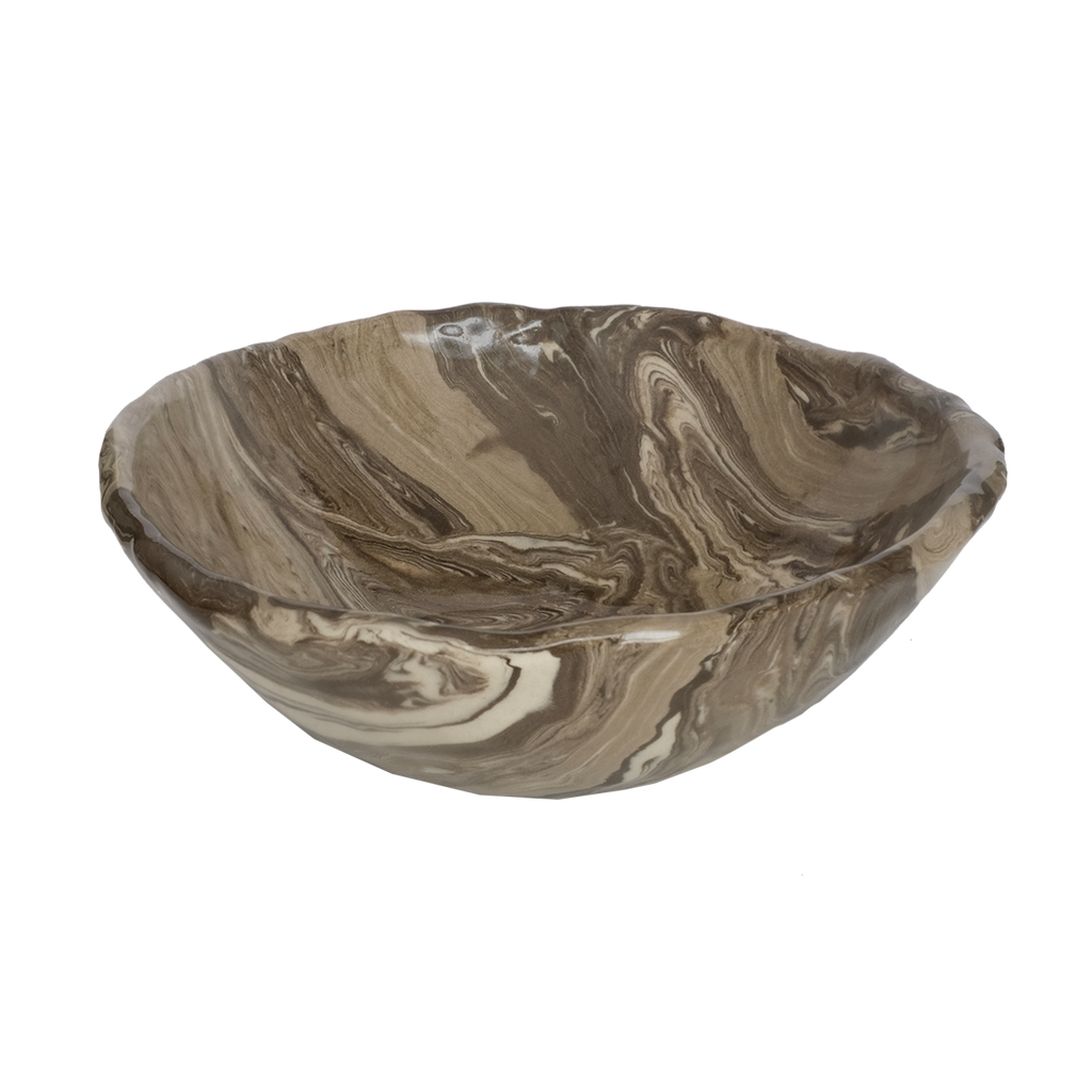 Pollygarden | Dark Brown Marble Bowl
