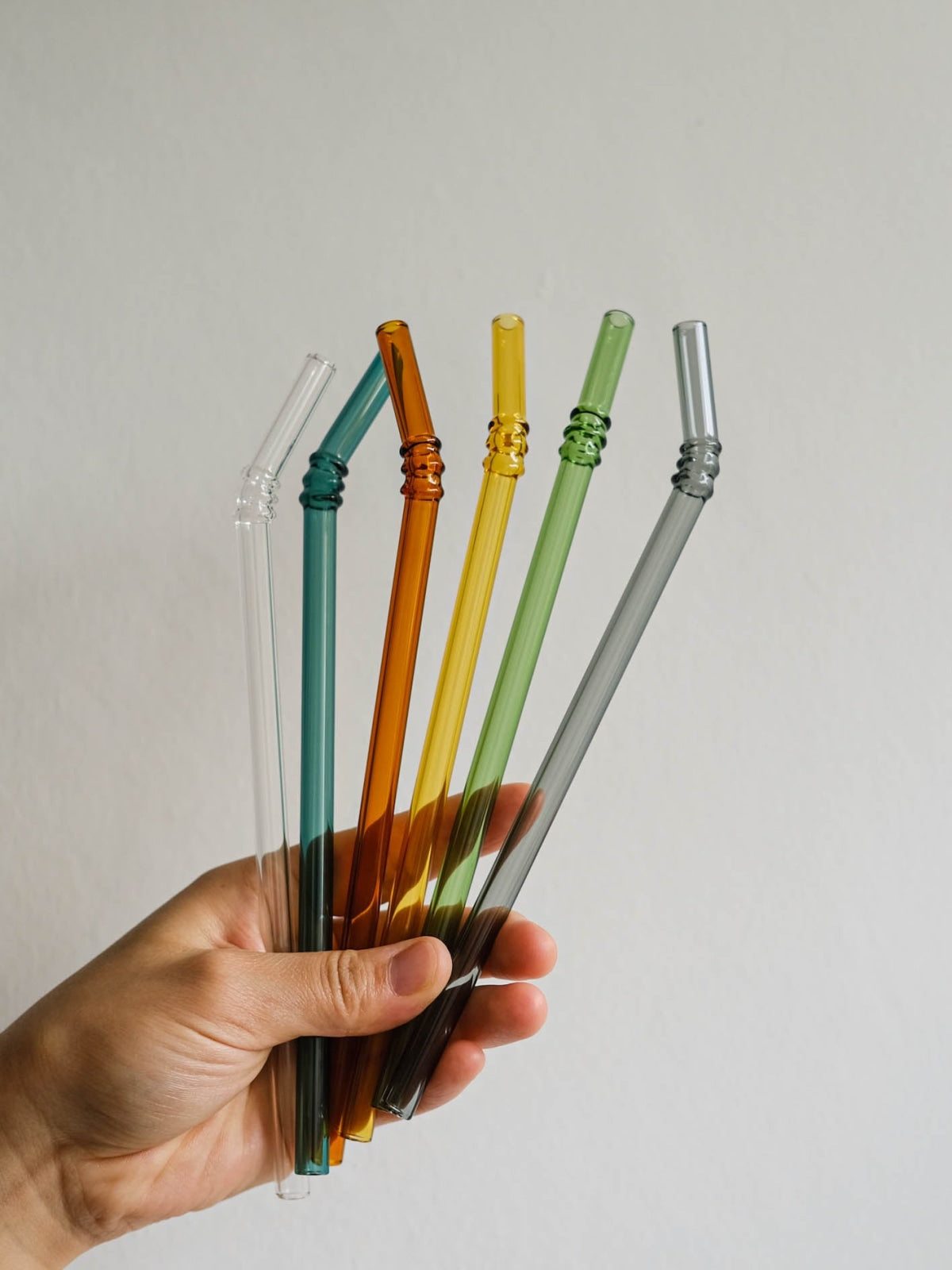 Color Glass Straw Set