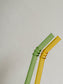 Color Glass Straw Set